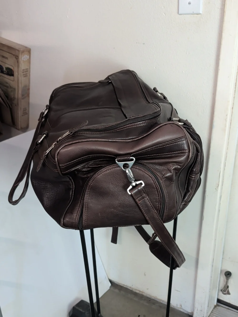 Latico NJ U.S.A. Men's Duffle Bag Brown Leather